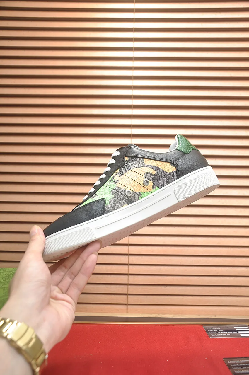 Men's men's shoes💰420💶[GUCCI Gucci] official website 1:1 men's sports shoes are now on the market, using original Gucci fabric + gluten lining, plus the official website original 1:1 comfortable outsole. Fashionable and versatile, super comfortable and breathable. 5 colors available, standard shoe size 38/45 (custom-made sizes 45 are non-refundable)